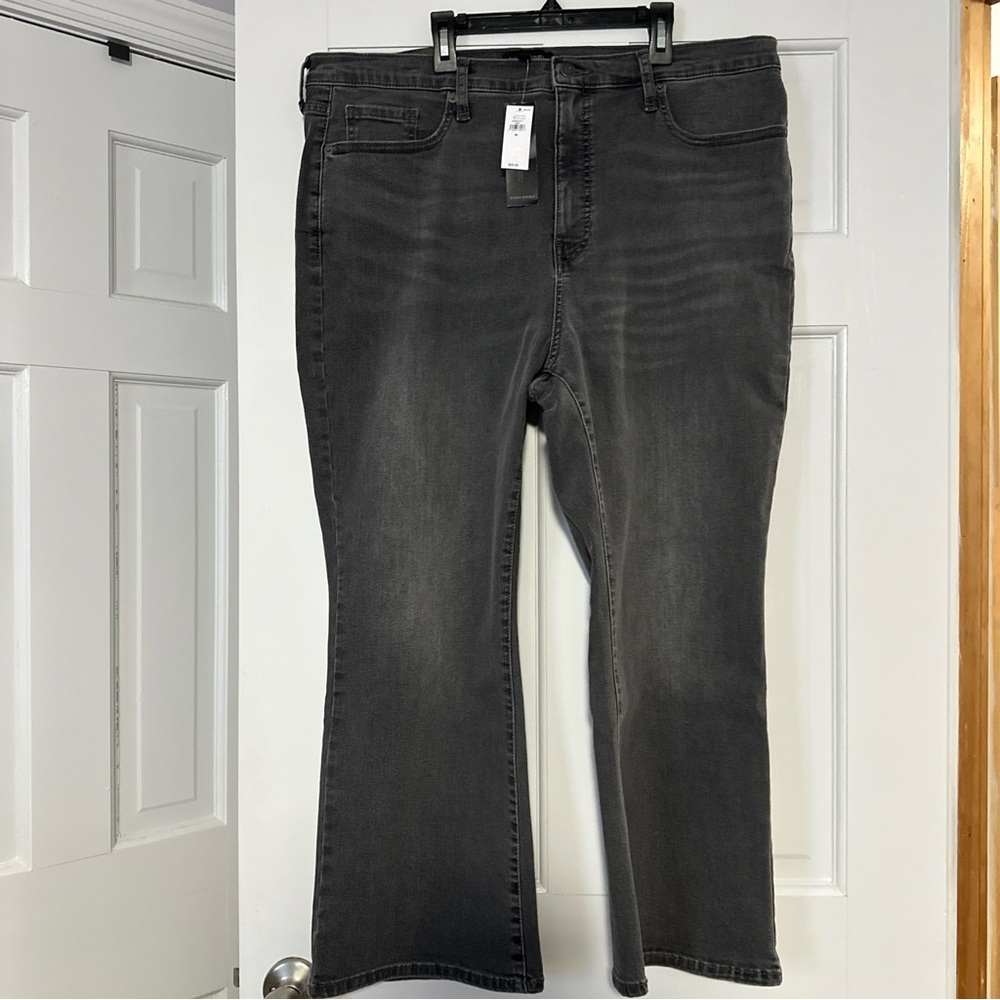 NWT Banana Republic High Rise Cropped Bootcut Gray Jeans Women's 18